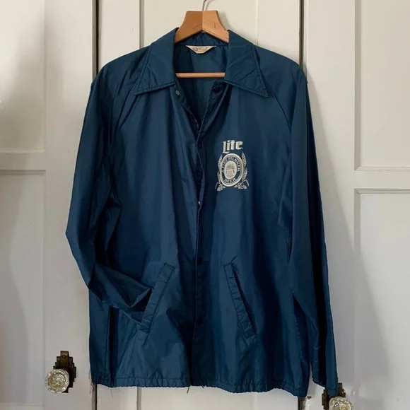 Vintage Jackets Coats Vintage Unisex Miller Lite Windbreaker
